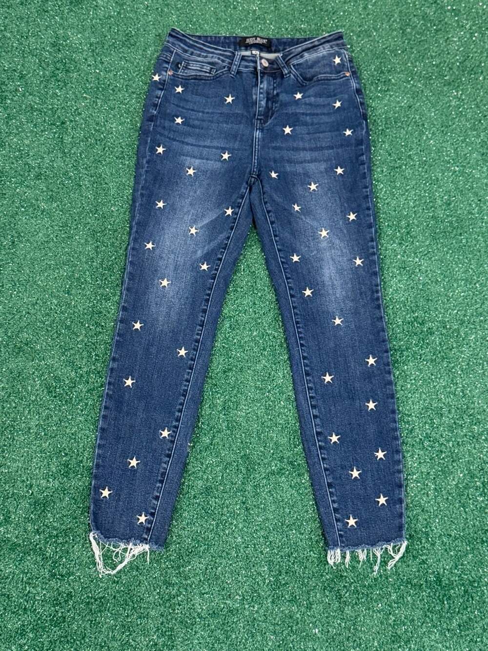 Judy Blue Dark Wash Star Embroidered Skinny Fit Jeans Style JB88264 Size 9/29